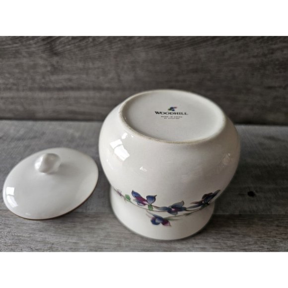 Vintage Woodhill by Citation Covered Sugar Bowl Floral Flowers - Picture 6 of 11